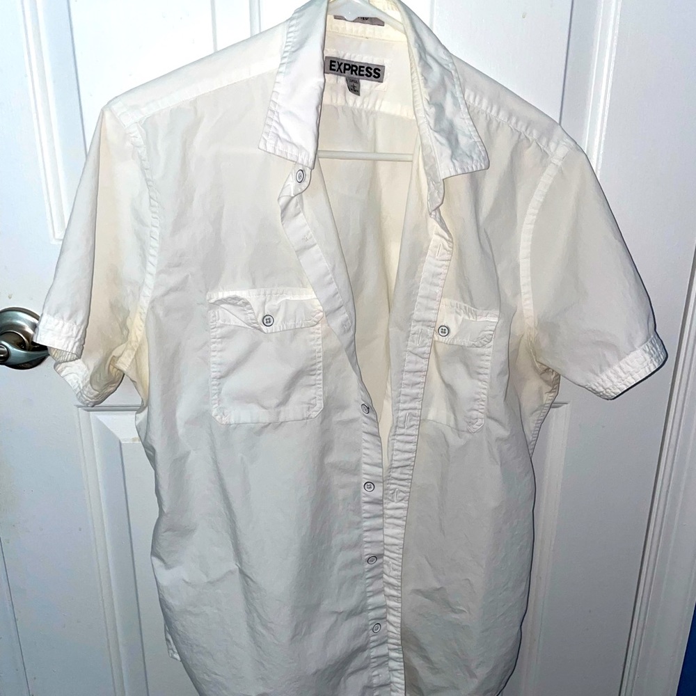 Mens Express short sleeve button up